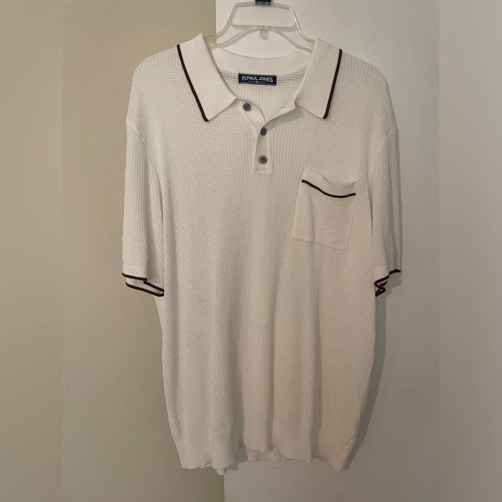 NEW Ivory Breathable Knit Golf Polo